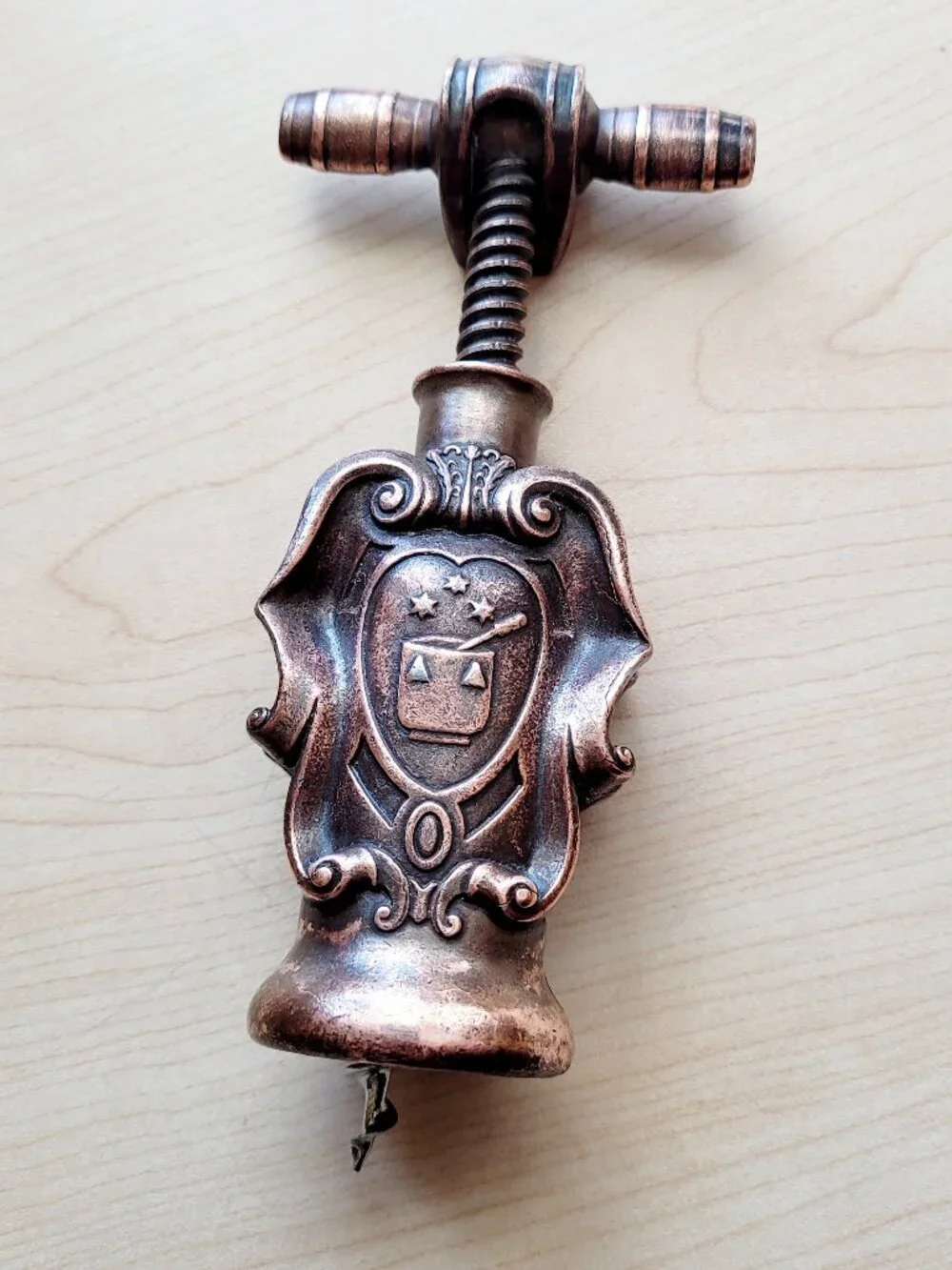 Vintage Fattoria Picedo Vini Pregiati Italian Wine Corkscrew Opener Bronze